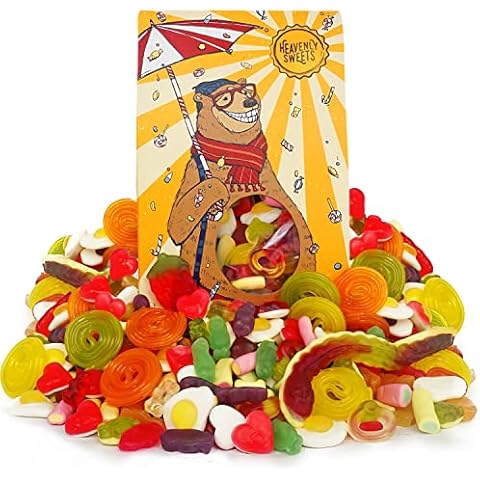 Haribo Sweets Gift Box 1KG - Haribo Jelly Chewy Mothers Day Fathers Day Birthday - Pick and Mix Sweets Gift Box - Heavenly Sweets Cover