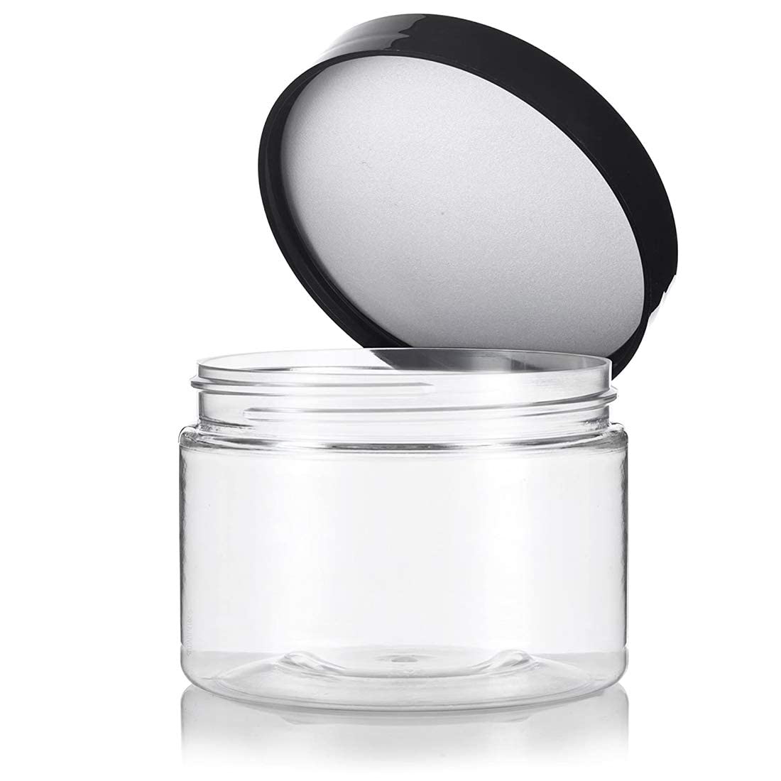 hunky dory PET Jar 50ml Unbreakable Plastic Transparent with Glossy Cap Cosmetics Shan Container for Creams,Lip Balm, Body Butter, Essential oil, Costemic, Makeup Use (Pack of 1)-picture-30