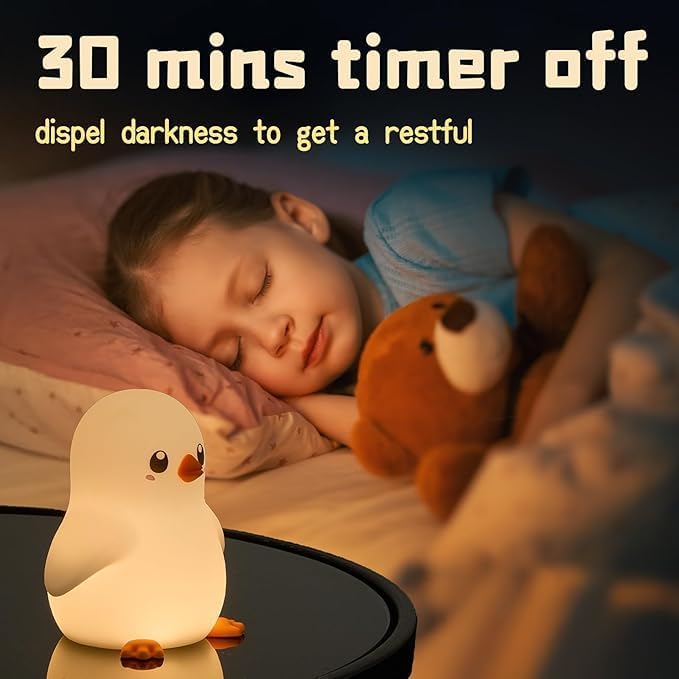Miniatura 3 de Luz nocturna para niños, bonita luz nocturna de silicona, lámparas para niños, lámpara de noche de animales (pingüino), bonita luz para decoración