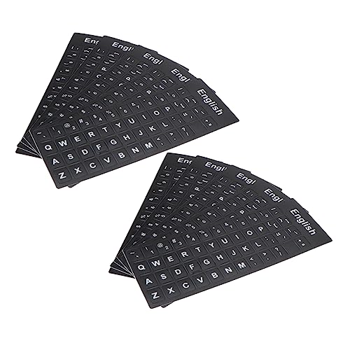DOITOOL 10 Piezas Teclado Pegatinas Cableado Llave Etiquetas Pegatinas De Letras De Teclado Teclados Pegatinas De Reemplazo De Letras del Teclado Topper Clave De Polivinilo