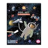 Tiger Tribe Foil Art - Space Adventures, Activity Set for Kids, incl. Foil Sheets, Art Cards, Paper Craft Activity Perfect for Rainy Days, Great Gift