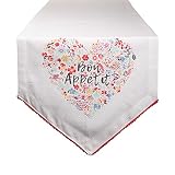 DII Valentine's Day Table Top Collection, Table Runner 14x72, Bon Appetit