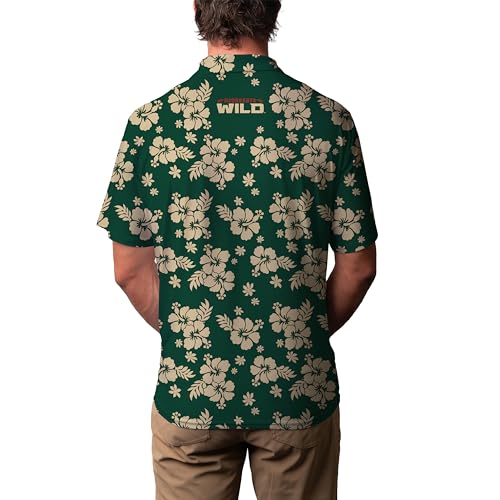 Minnesota Wild NHL Officially Licensed Short Sleeve Performance Polo Floral, 3X-Large by Blue 84 - Image 2