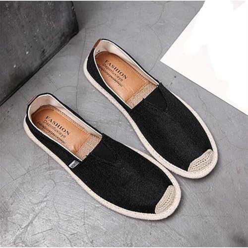 Old Beijing Cloth Shoes Breathable Linen Casual Men's Shoes Canvas Casual Flat Shoes Kung Fu Shoes Walking Shoes Size 39-442