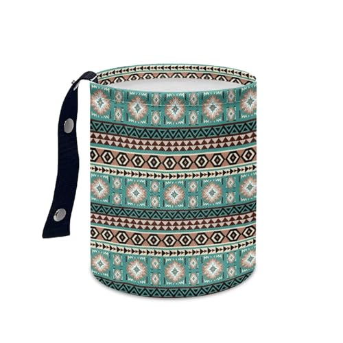 Image of Tribal Aztec Car Trash Can Collapsible Portable Car Garbage Bin for Car Front Seat, Back Seat, Floor, Headrest Rubbish Bin