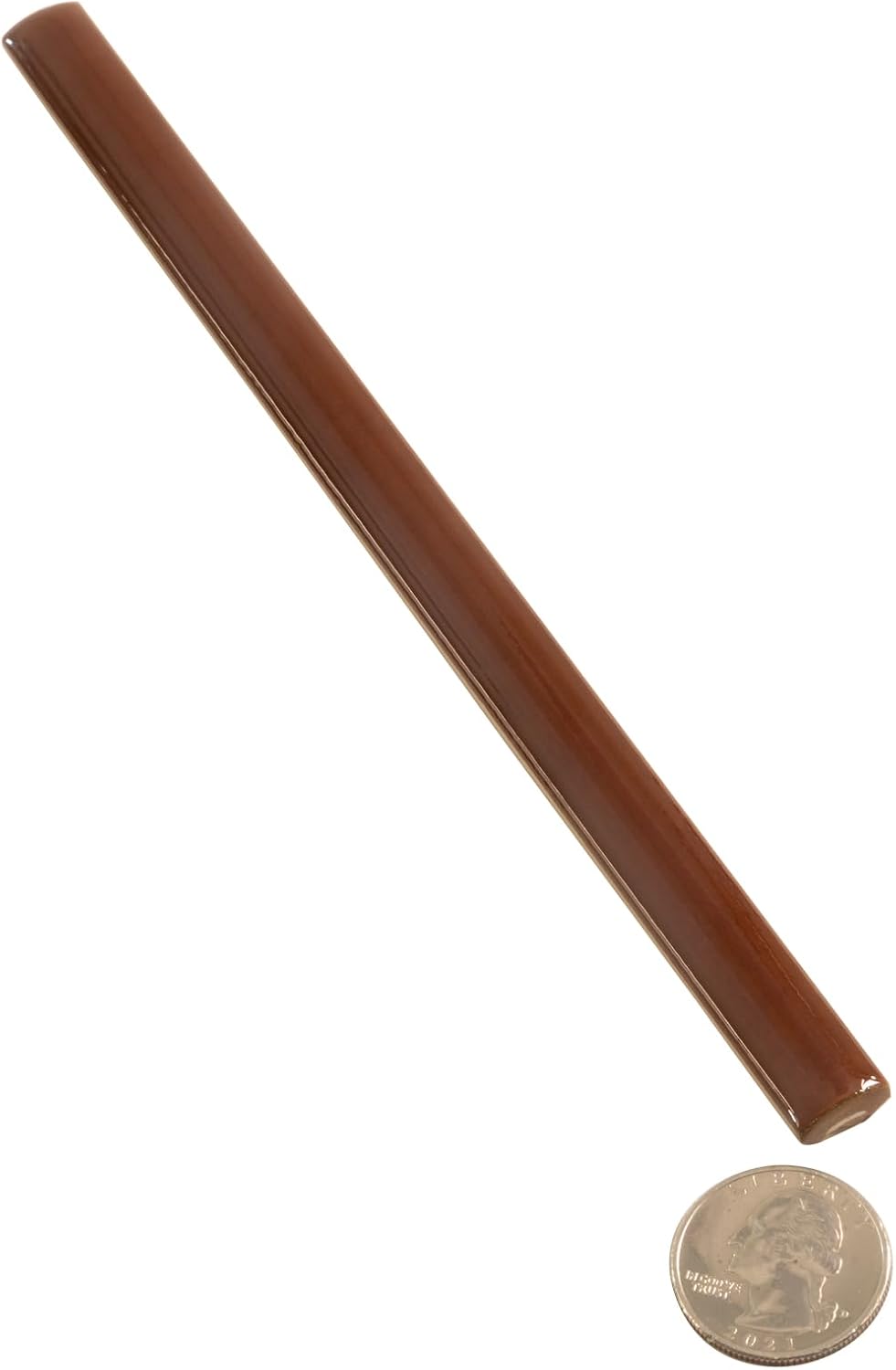 Alabaster Beige 0.5 x 8 Glossy Ceramic Pencil Trim for Kitchen Backsplash Bathroom Wall Shower Fireplace Edge Border Tile Modern Finishing Molding Easy Clean Surface