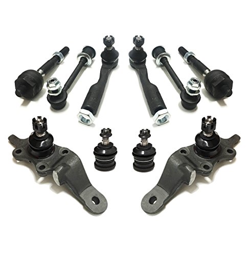 10 Pieces Kit Front Inner Outer Tie Rod Ends Upper & Lower Ball Joint Stabilizer Sway Bar Links Suspension Passenger Driver Side #TOP17