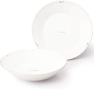 Narumi 41635-33355 Jill Stuart Plate Set, 8.7 inches (22 cm), White, Ribbon Pattern, Stylish, Cute, Deep Plate, Made in Japan, Gift Box