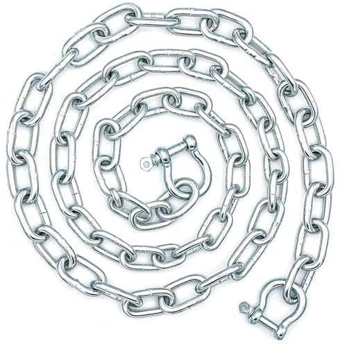 Chaîne d'ancrage en acier inoxydable 316 avec ses manilles anti-décollage