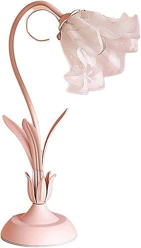 JITEM Lámpara de Mesa Lámpara de mesa de flores de vidrieras moderna de 4 vías regulable lámpara de noche de lectura de 19.6 pulgadas de alto, luces