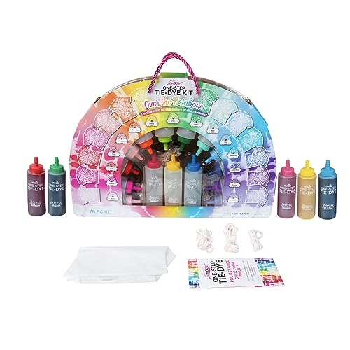 Tulip One-Step Tie Dye Kit, Over The Rainbow, Easy Party Activity, Gift Idea, 15-Color Kit