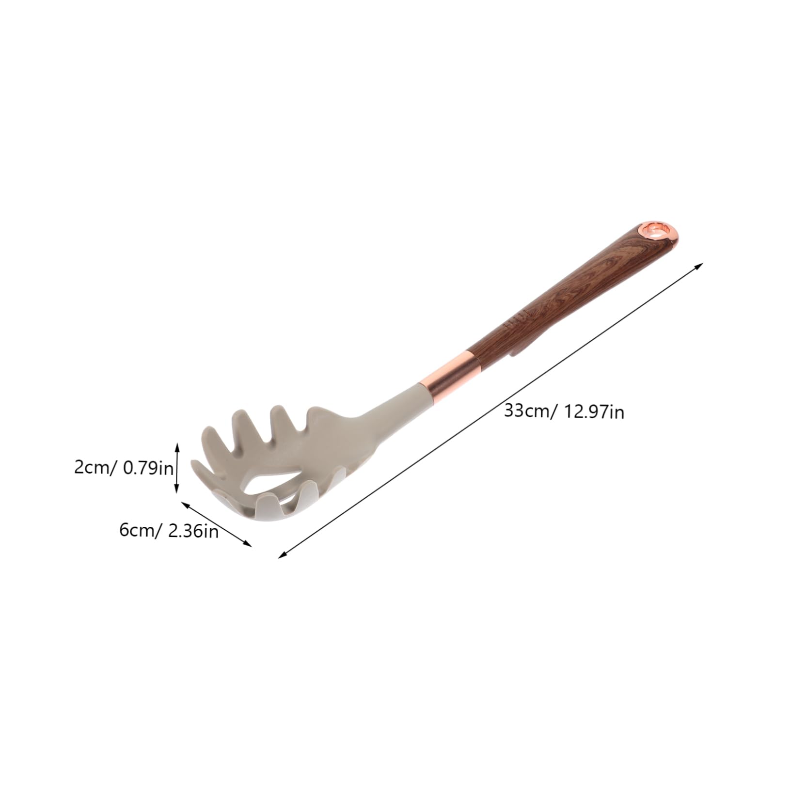 OFFSCH Silicone Pasta Spoon Noodle Fork Kitchen Strainer Spaghetti Server Comfort Grip for Drainage