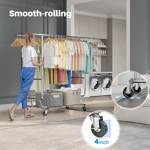 Hokeeper CR-D002 Double Clothing Garment Rack thumb #2