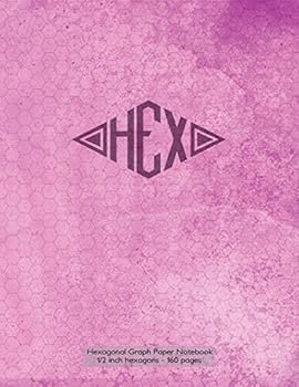 Paperback Hexagonal Graph Paper Notebook 1/2 Inch Hexagons - 160 Pages: Notebook Not Ebook, 160 Pages with Hex Pink Grunge Cover, 8.5 X 11, Half Inch Hexagonal Book