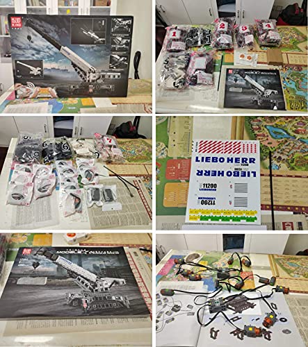 n.g. Home Decor Technic Liebherr LTR 11200 Raupenkran 12 Motoren und 4000 Steine - Kompatibel mit Lego – Bild 6