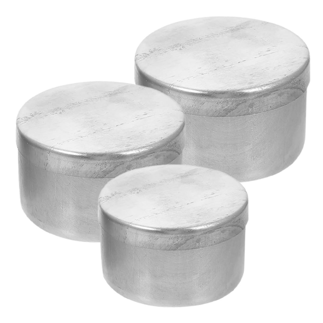 BCOATH 3-Piece Aluminum Box Set Lab Weighing Dish Kit Lids for ES Specimen Storage