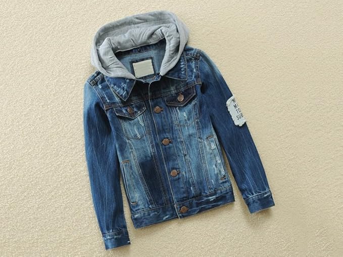 Image of Mallimoda Kids Boys Girls Hooded Denim Jacket