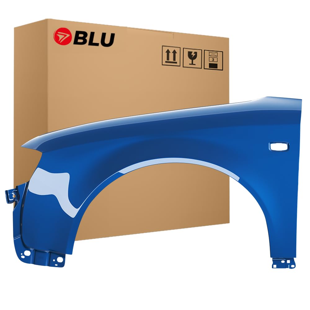 BLU Kotflügel Passend für Audi A4 B6 LZ5C Links Blau | 2000-2004 | Vorderseite Vorne | Lackiert | Einbaufertig