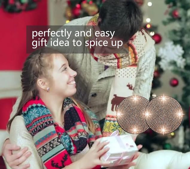 NBTEPEM 2pcs Bling Car Cup Holder Coaster, 2.75 inch Anti-Slip Shockproof Universal Fashion Car Coasters Insert Bling Crystal Rhinestone Automotive Interior Accessories for Women (2 pcs, Champagne)