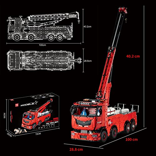 Abschleppfahrzeug Technical Kranwagen Große Mobilkran Ferngesteuert, Technik Kran Modellbausatz Mit Fernbedienung, 10966… – Bild 8