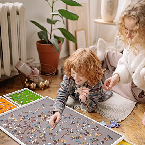 Yishan Rotating Jigsaw Puzzle Board With Drawers And Cover, Smooth Wooden Spinning Lazy Susan Puzzle Table 1000 Pieces, Velvet Tabletop, Durable Swivel Puzzle Board For Adults And Children #TOP7
