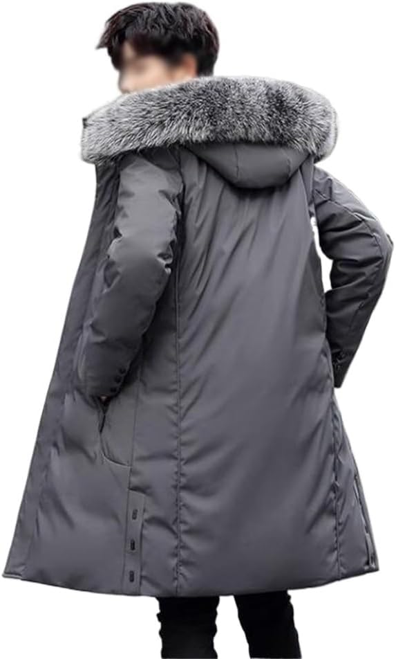 VIDI Warm In The Long Of Winter Leisure Youth White Duck Down Coat Wool Men's Jacket Thickened