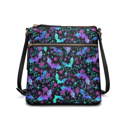 Image of Leather Purses for Women, Leather Hobo Bags for Women Travel Sling Purse Triple Zippered Pockets Shoulder Bag