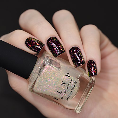Image of ILNP Lovebird - Red, Orange, Gold, Green Color Shifting Iridescent Flakie Topper Nail Polish