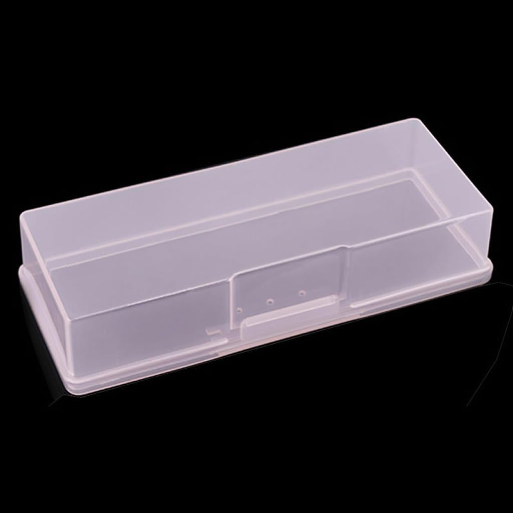 Forgun New Transparent Empty Nail Storage Box Manicure Tools Organizer Case Holder