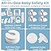 SafeBorn Baby Safety Kit – Baby Proof Cabinet Locks, Magnetic Cabinet Locks, Child Safety Outlet Covers, Table Corner Covers Baby Safety – Drawer Locks Baby Proofing – Gifts for New Mom