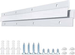 12'' French Cleat, French Cleat Hanger, Aluminum Z Clips for Hanging Pictures, Mirrors, Panels, Whiteboard, Shelf, Artwork ( Supports 80 lbs, 2 Pairs )