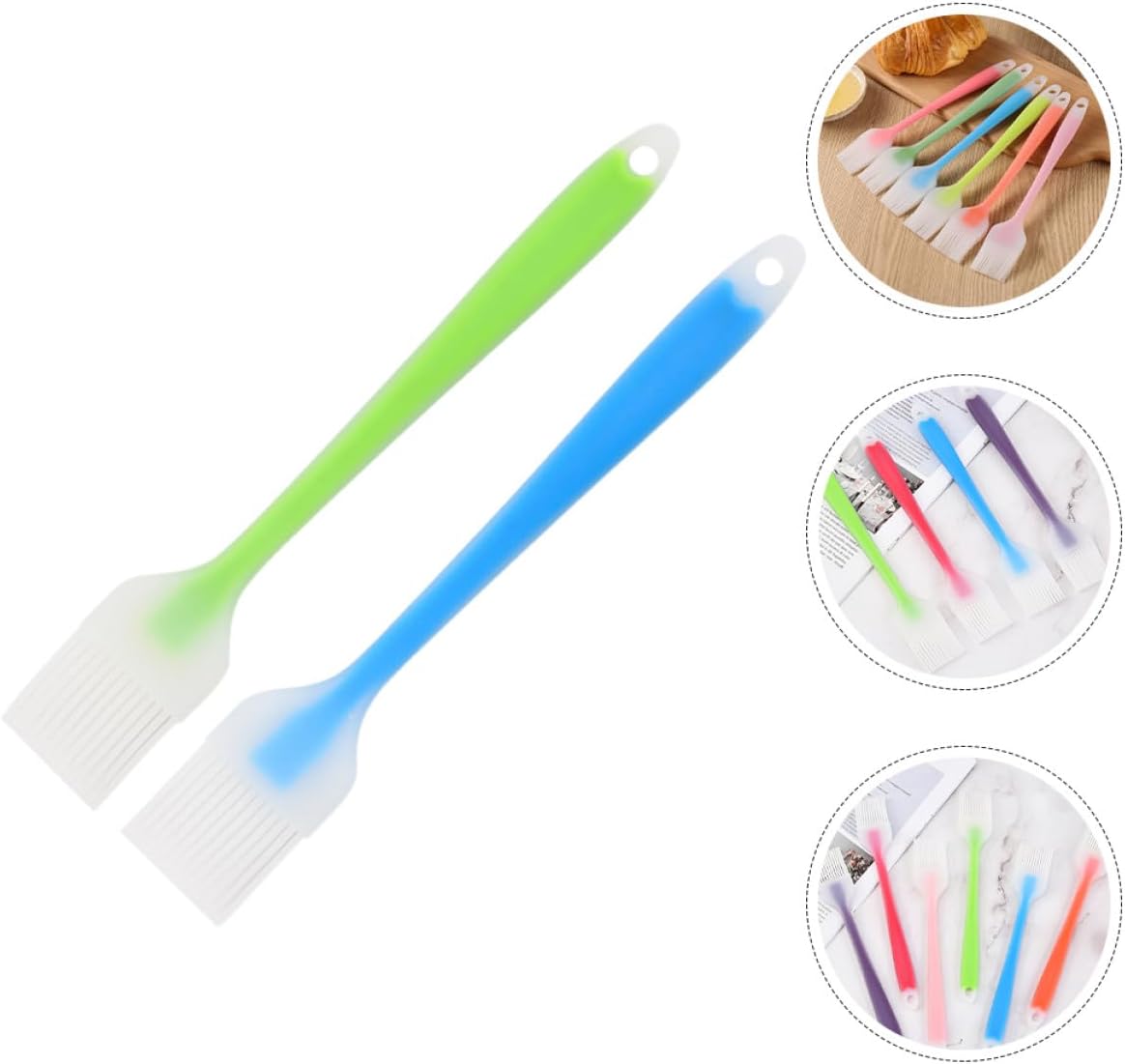Gadpiparty Silicone Pastry Basting Brush 2pcs Semi- Bbq Sauce Brush for Grilling and Baking Household Kitchen Utensil with Food-grade Silicone for Outdoor Cooking