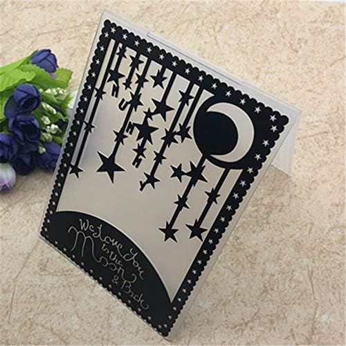 Moon Star Christmas DIY Plastic Embossing Folder for Scrapbook DIY Photo Album Card Tool Plastic Template