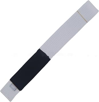 Professional BJJ Belt with Ranking Indicator Sleeve, Soft Cotton Martial Arts Belt for Beginners to Advanced PractitionersA0 White