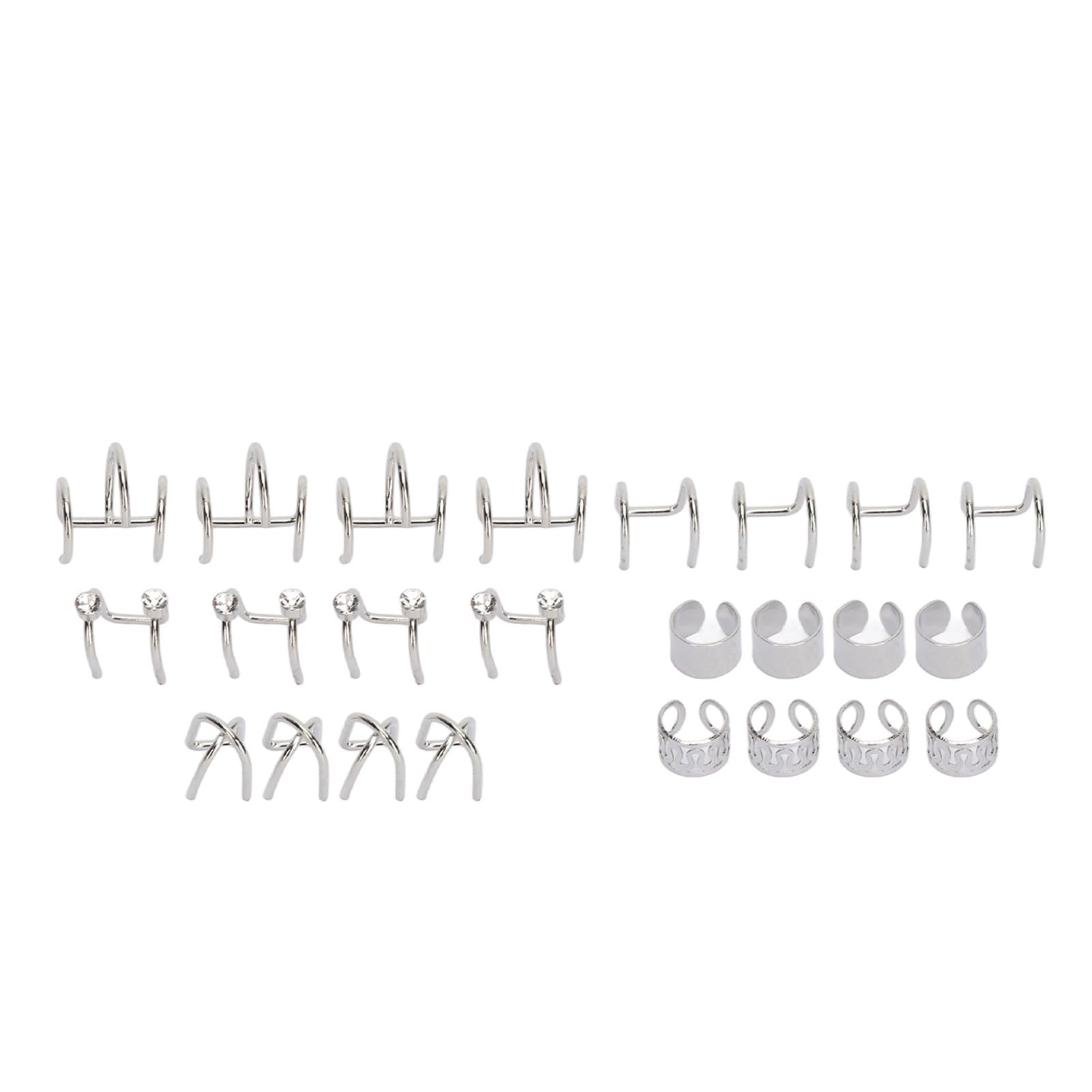 Viking Beard Beads, 24Pcs Antique Exquisite Viking Beard Beads Clamp Metal Unique Durable for Bracelet, Silver - Image 4