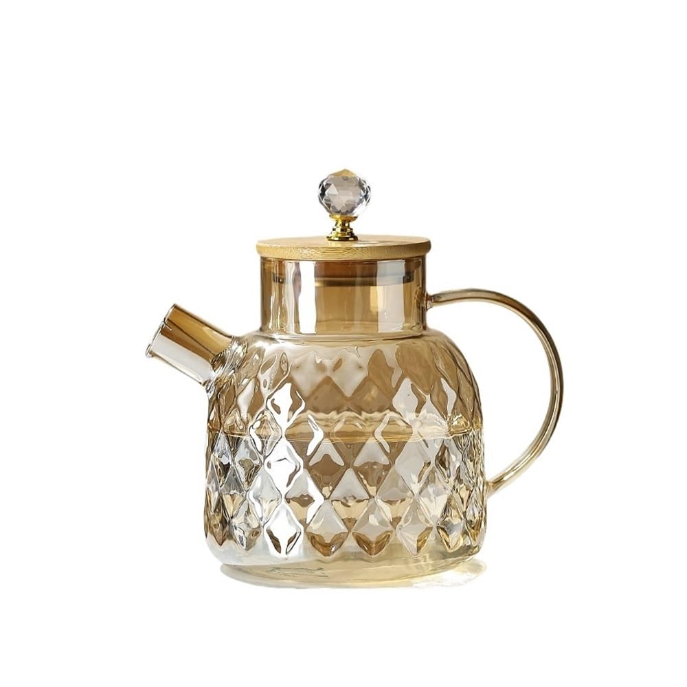 Théière en verre infuseur et grande carafe à jus pour frigo