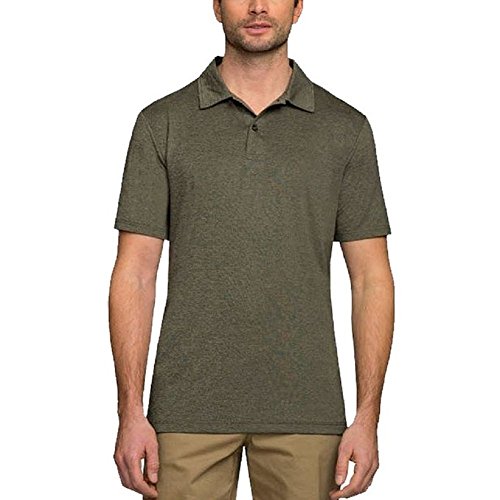 32Degrees Mens Heather Polo Shirt, Heather Dark Moss, XLarge …
