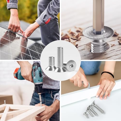 FOMGIIN Senkkopfschrauben Edelstahl M3x40mm, 50 Stück 304 Edelstahlschrauben Schrauben Senkkopf Din 7991 A2 V2A Innensechskant Senkschrauben, Senkschraube Vollgewinde Senkkopfschraube mit Metrischen