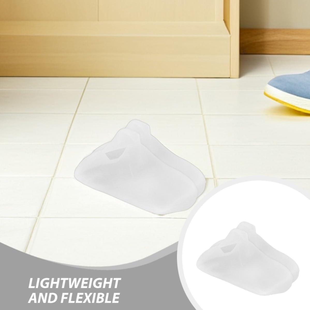 Silicone Moisturizing Foot Socks Soft White 8 Pairs for Women