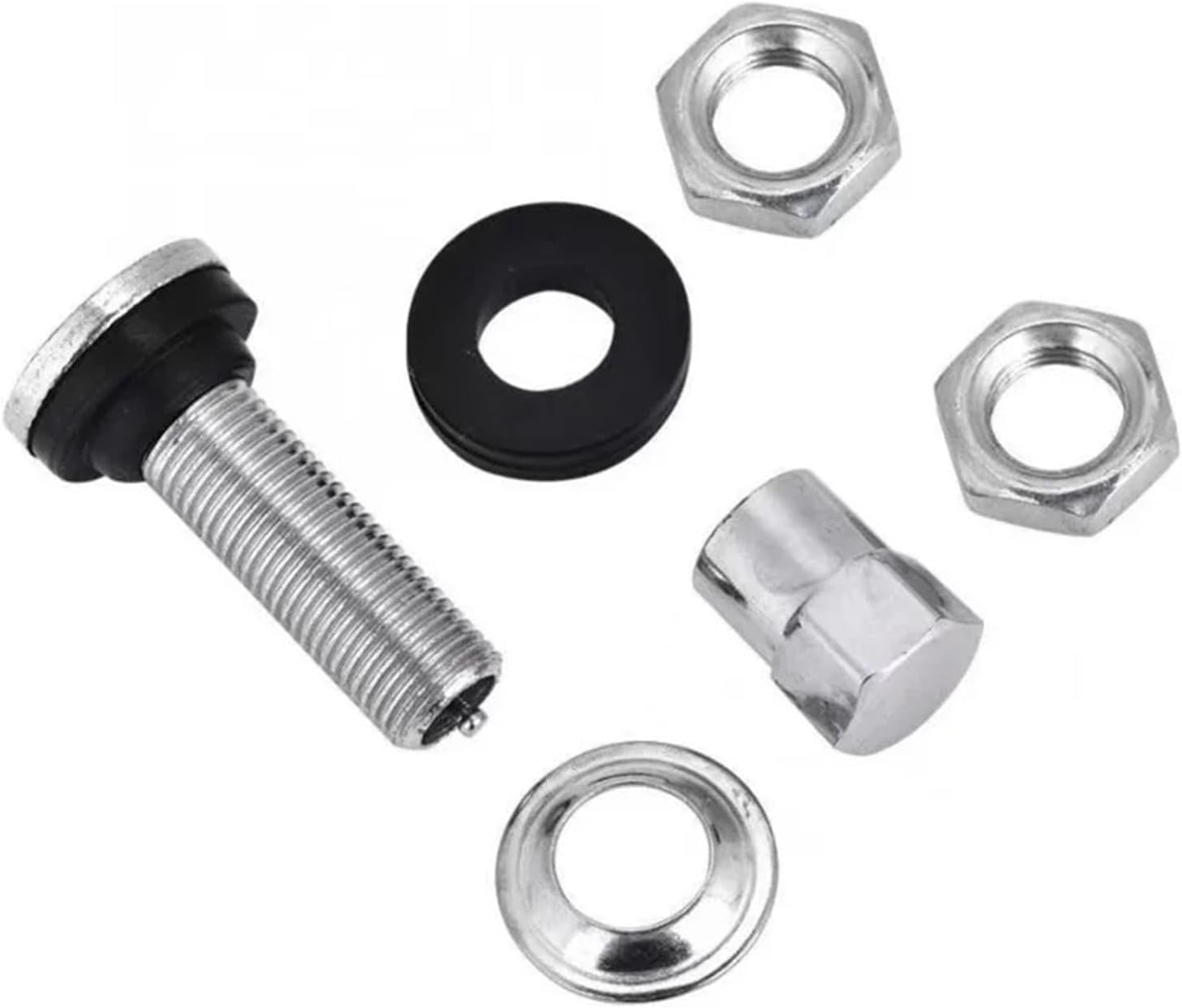 Metal Valve Stems 10pcs Car Tire Valve Short Stems Stem with Rubber Gasket for Lawn Mowers Go-Karts Boat Trailers Motorcycles for Tires