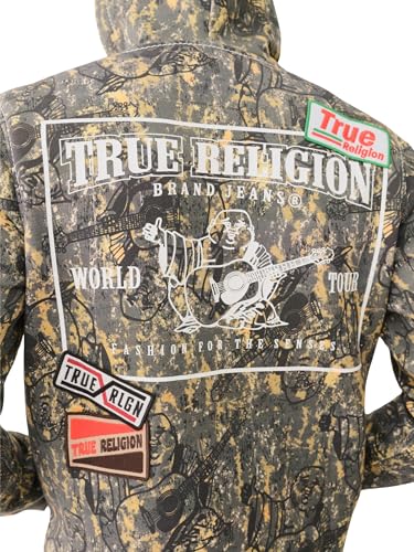 True Religion Men's Patch Buddha Camo Big-T Zip Hoodie - Buddha Camo | Full Zip Sweatshirt4