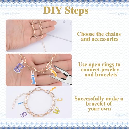 Colliers et bracelets trombones pour fabrication bijoux DIY chaîne réglable - 5