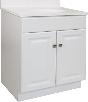 Design House Wyndham 31 Inch Bathroom Vanity with Top, Ready to Assemble, White Design House, 591222