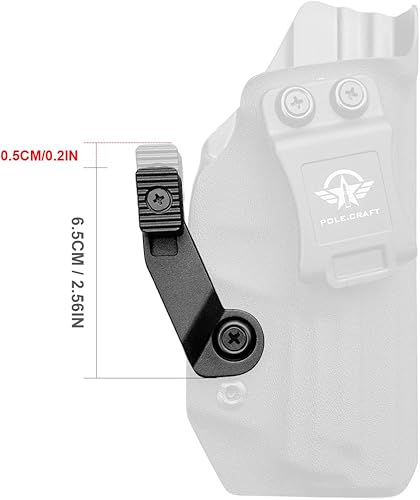 Miniatura 4 de POLE.CRAFT Kit de garras de funda para funda IWB Kydex y fundas de pistola metibles, cintura interior, funda de transporte oculta, modwing de ala de