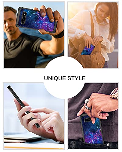 Bentoben Samsung Galaxy S10 Case, Galaxy S10 Case, Glow In The Dark 2 In 1 Heavy Duty Rugged Hybrid Soft Tpu Bumper Hard Pc Shockproof Protective Case For Samsung Galaxy S10 6.1" (2019), Nebula/Galaxy #TOP6