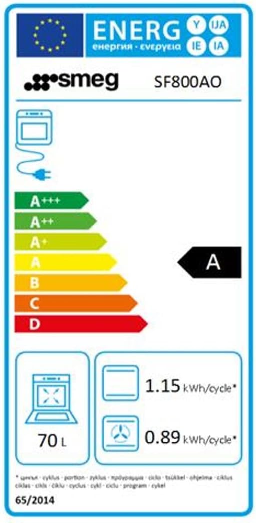 Smeg SF800AO Forno elettrico 72L A-10% Antracite forno [Classe di efficienza energetica A]