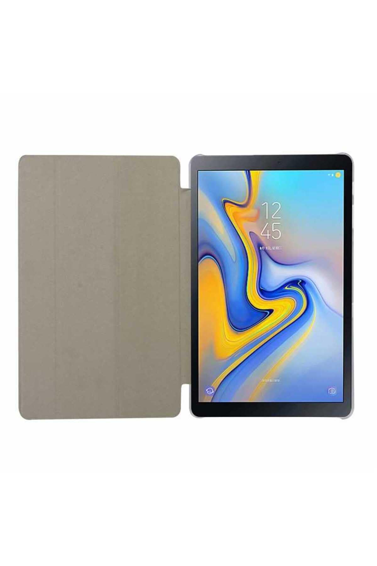 CONSTRAIN - Galaxy Tab A T590 ile Uyumlu Smart Cover Standlı 1-1 Kılıf-Kırmızı