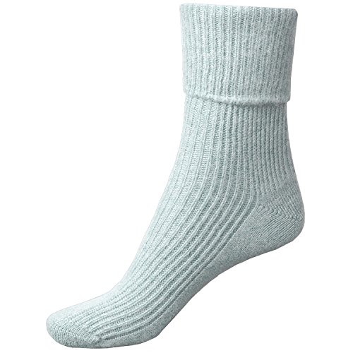 Women's Cashmere Mix Socks Made in Scotland (85% Cashmere 15% Nylon) (Sky Blue)