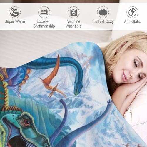 Couverture dinosaure pour des soirées cocooning douillettes au salon