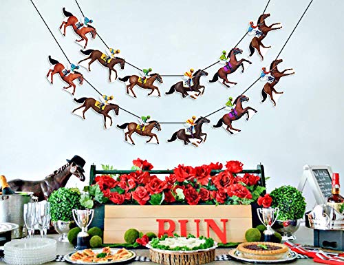 90Shine 90SHINE-0327-HORSE RACING BANNER Kentucky Derby Banners Party Supplies Horse Racing Streamers Decorations(4Pcs) thumb #1